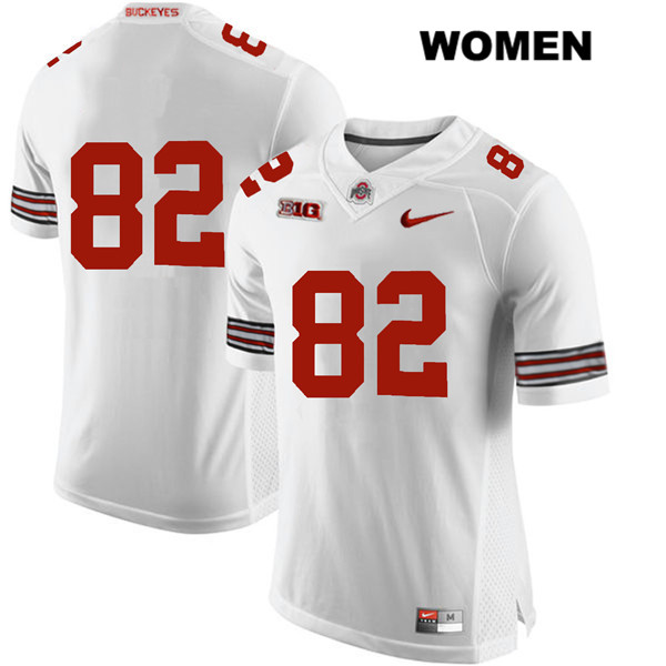 Ohio State Buckeyes Women's Garyn Prater #82 White Authentic Nike No Name College NCAA Stitched Football Jersey VI19S40IC